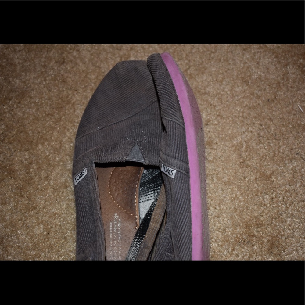 Gray corduroy TOMS